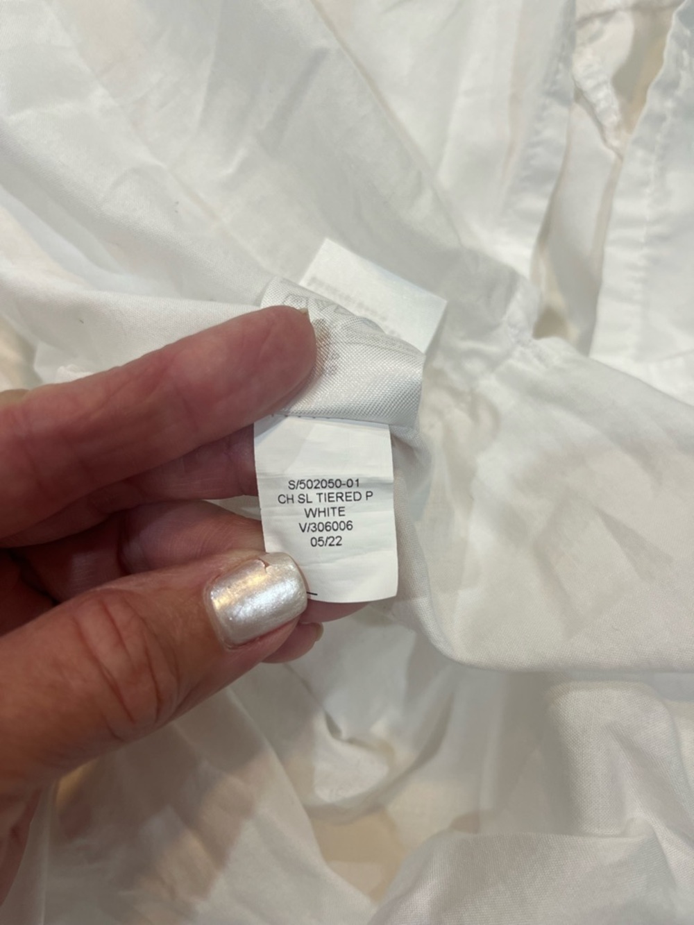 Banana Republic $120 100% Cotton White White Poplin Tiered Dress Size Womens XS - Picture 7 of 8